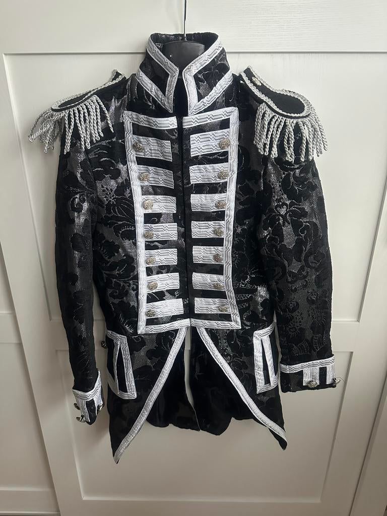 kostuum jas - thema feest carnavals jas, Carnaval, Ophalen of Verzenden, Zo goed als nieuw, Kleding
