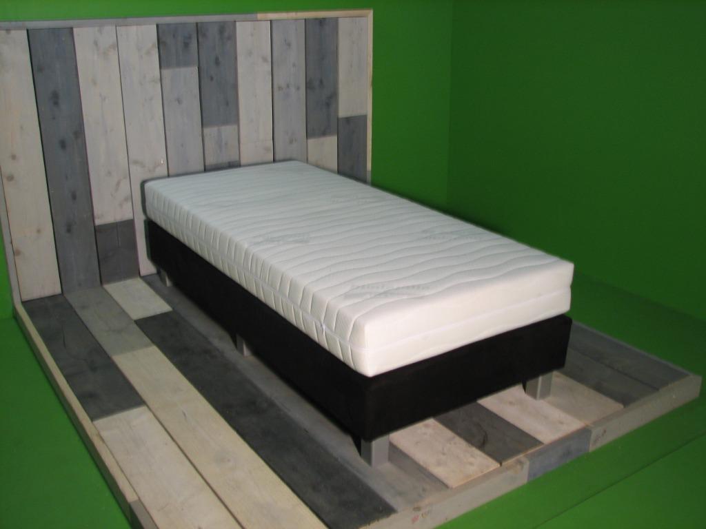 1 persoons HOTEL BOXSPRING + pocketveer ook 210 en 220 lang, Eenpersoons, Verzenden, Nieuw, 1-persoons Hotelboxspring ook leverbaar in extra lengte maten