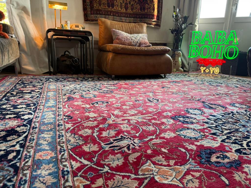 Handgeknoopt Perzisch Kashan tapijt – ca. 400 x 302 cm, Huis en Inrichting, 1053ML, Amsterdam, Info@bababoho.com, Ophalen of Verzenden