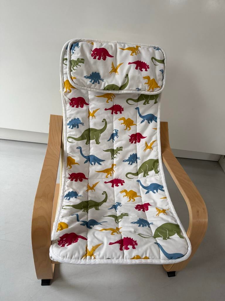 IKEA Poang kinderstoel - Dino design, Gebruikt, Overige kleuren, Ophalen of Verzenden, Eén