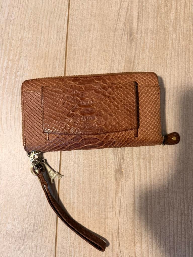 By LouLou portemonnee, slangenprint, Sieraden, Tassen en Uiterlijk, Portemonnees, Ophalen, Nieuw, Bruin, Overige merken