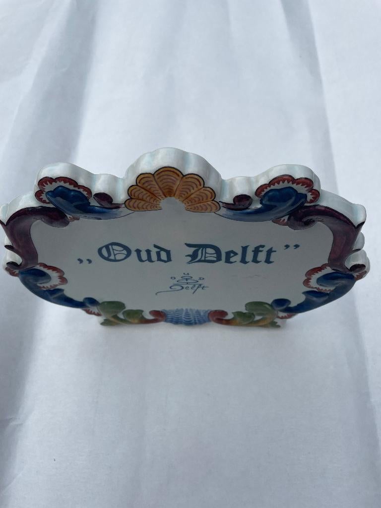 Promotie/Reclame bord by Oud Delft, multi-colour, Antiek en Kunst, Antiek | Keramiek en Aardewerk, Ophalen