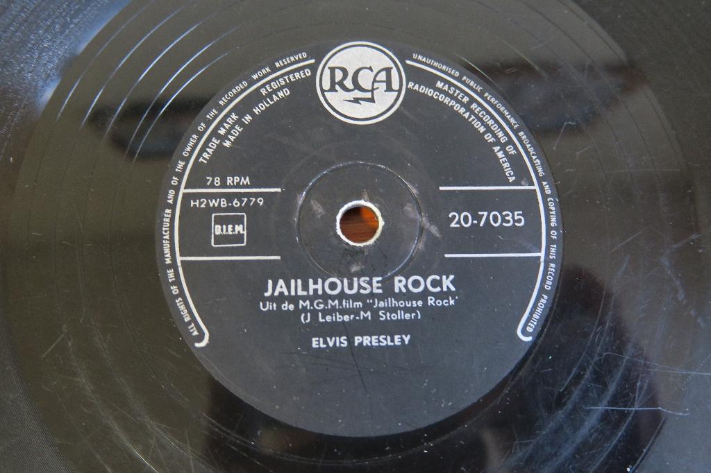 Elvis Presley Jailhouse rock 78 toeren 78rpm jukebox, Cd's en Dvd's, Vinyl | Rock, Ophalen of Verzenden, Gebruikt, 10 inch, Rock-'n-Roll