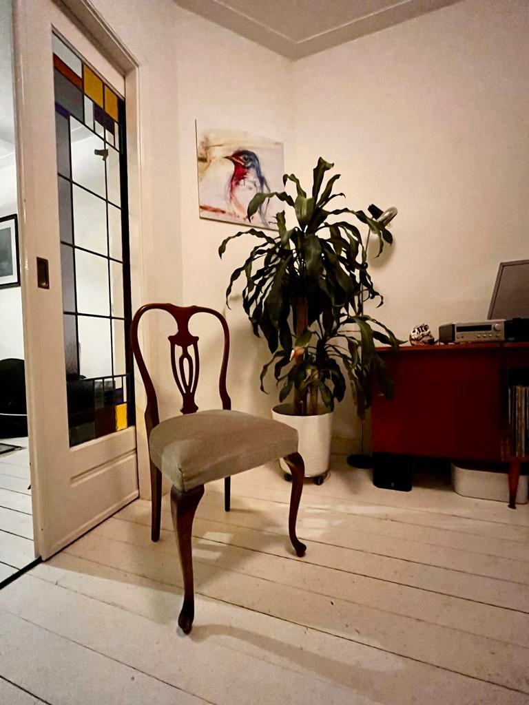Set van twee Queen Anne/Chippendale revival stoelen, Ophalen, Gebruikt, Twee, Bruin