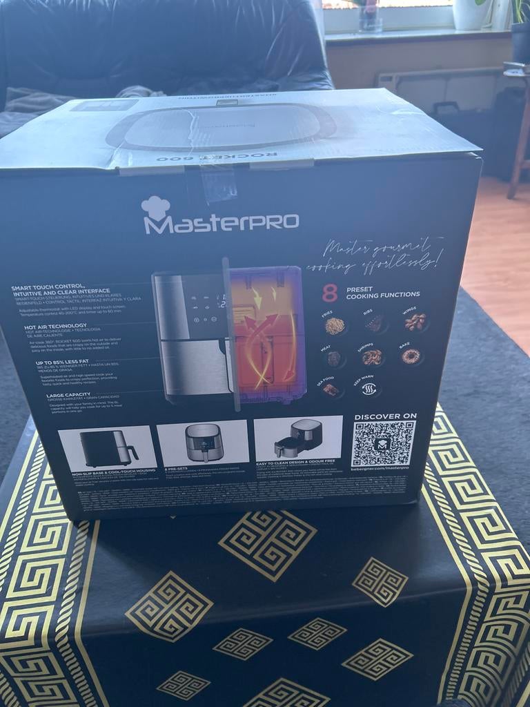 Masterpro Rocket Air Fryer 6L - Nieuw in doos!, Witgoed en Apparatuur, Airfryers, Nieuw, Airfryer, 1500 gram of meer, Ophalen of Verzenden