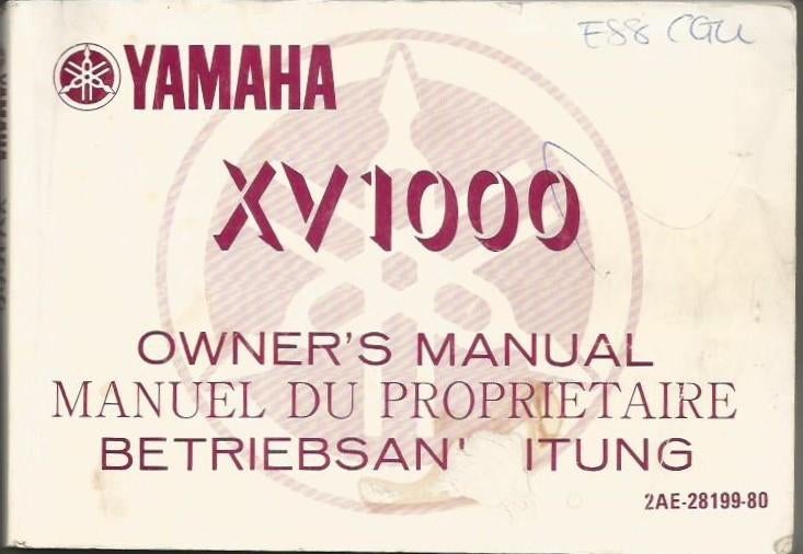 Yamaha XV1000 Owners Manual (7045z), Motoren, Ophalen of Verzenden, Yamaha