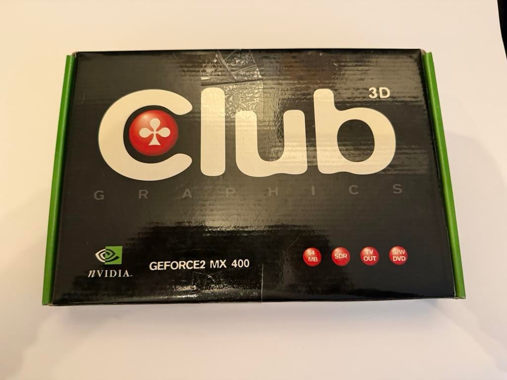 Club 3D GeForce2 MX400 64MB AGP – in doos, Ophalen of Verzenden, Nvidia, Nvidis, Nvidia