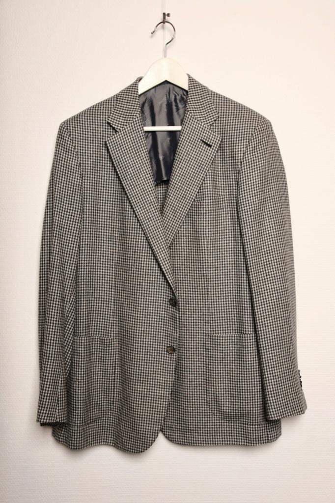 BRIONI Schitterend zwart/grijs/off-white jasje 54/56Wpr€5000, Maat 52/54 (L), Nieuw, Ophalen of Verzenden, Grijs