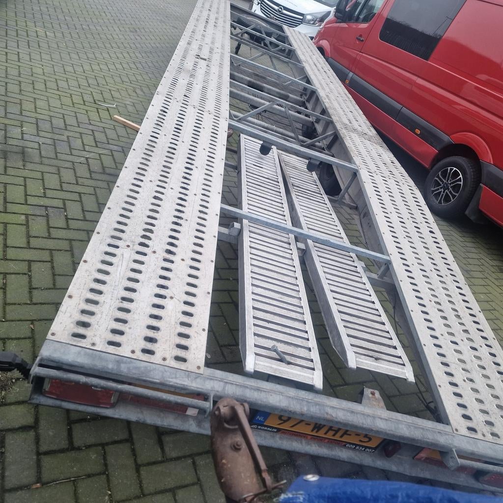 Plateauwagen / Autotransporter - Gebruikt, Auto diversen, Aanhangers en Bagagewagens, Ophalen of Verzenden, Gebruikt