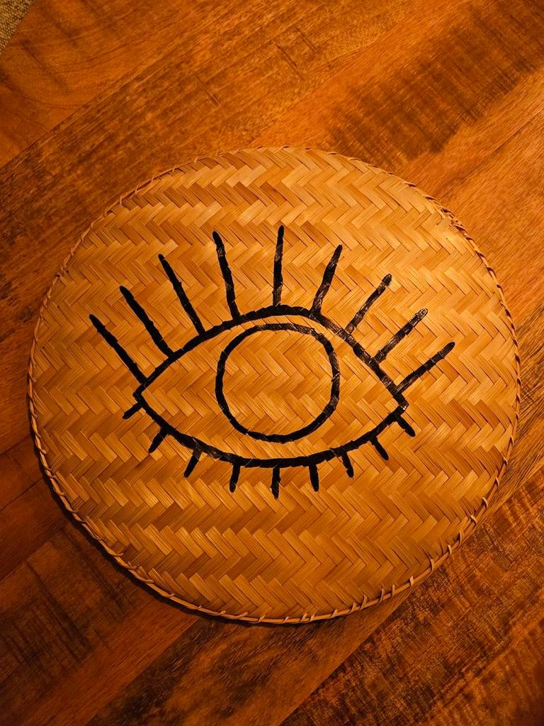 Wandecoratie Madam Stolz schaal zeegras oog, Ophalen of Verzenden