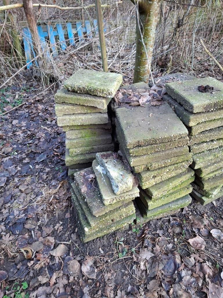 Gebruikte betonnen terrastegels, Gebruikt, Ophalen of Verzenden, 10 m² of meer, Beton