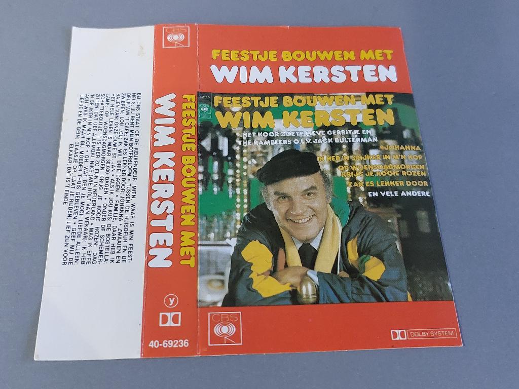 WIM KERSTEN - FEESTJE BOUWEN MET WIM KERSTEN (MC), Cd's en Dvd's, Cassettebandjes, 1 bandje, Ophalen of Verzenden, Zo goed als nieuw