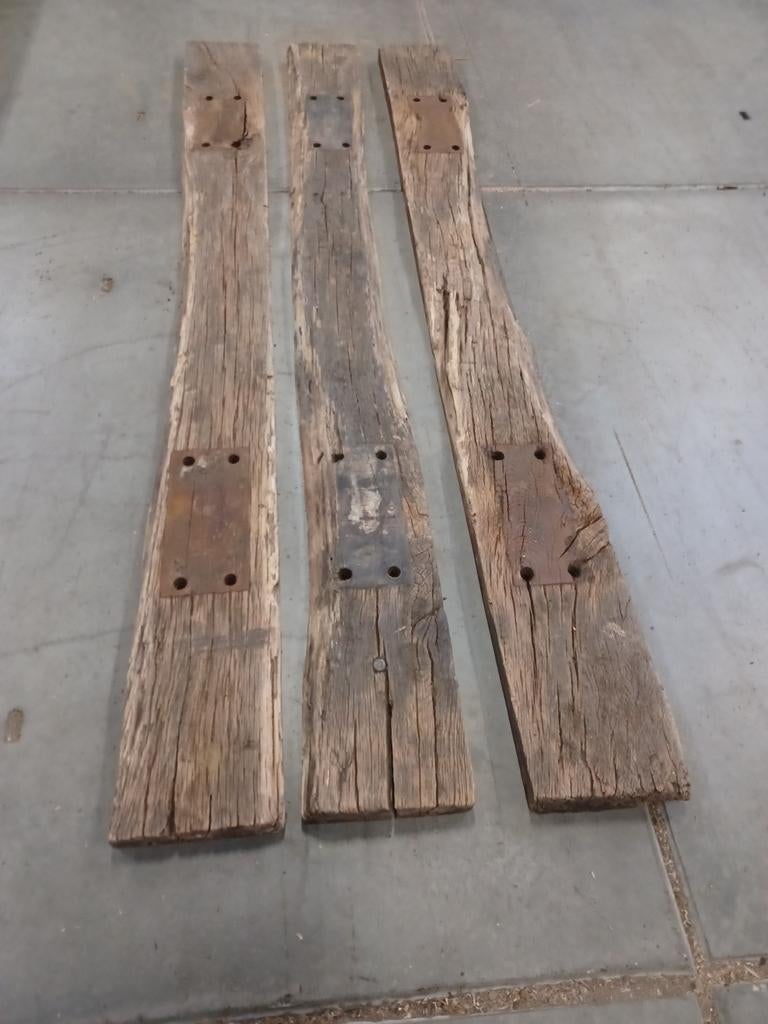 Robuuste  oud ( blank ) eiken planken  wandplank  wagonplank, Doe-het-zelf en Verbouw, Hout en Planken, Ophalen, Gebruikt, Eiken