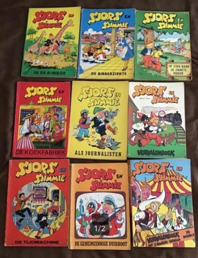 9 delen Sjors en Sjimmie door Frans Piet, Boeken, Meerdere stripboeken, Ophalen of Verzenden, Gelezen