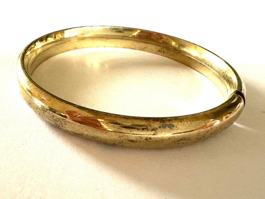 Zilveren vergulde slaven armband, Sieraden, Tassen en Uiterlijk, Armbanden, Verzenden, Gebruikt, Goud, Zilver