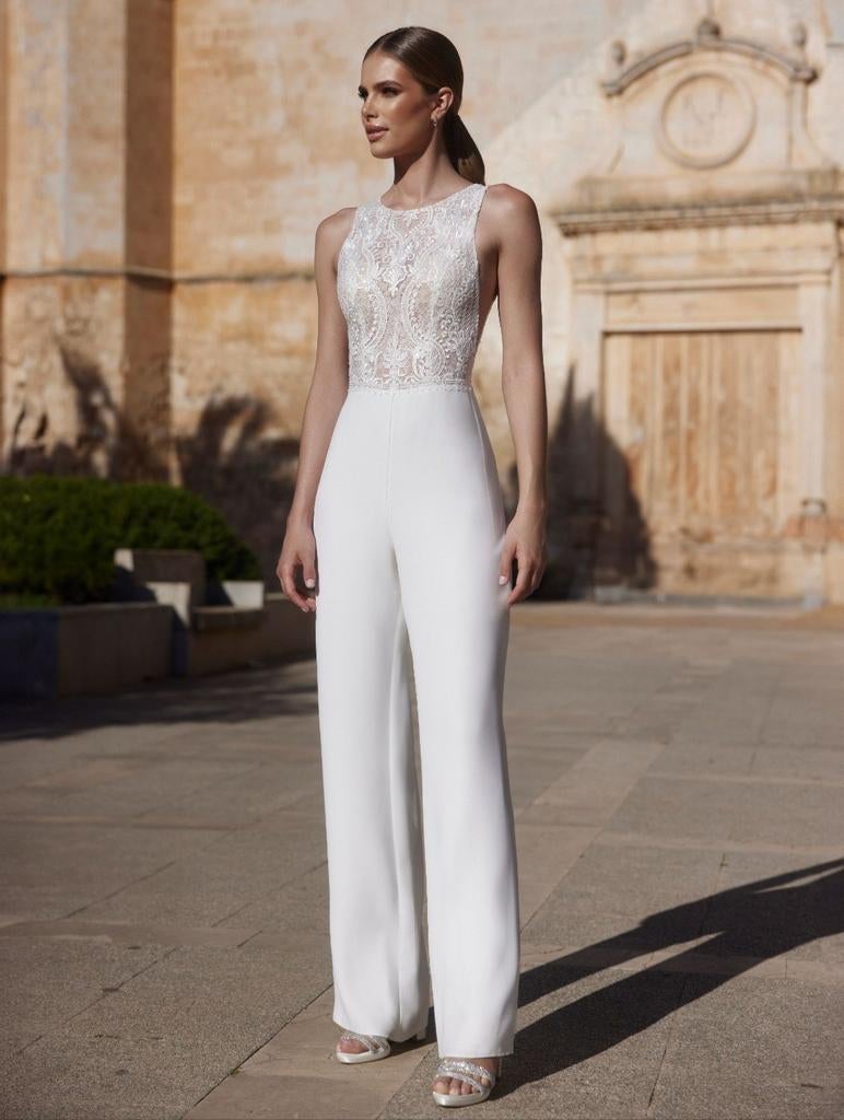 Nieuwe trouwjumpsuit jumpsuit bruid bruidsjumpsuit bruidspak, Kleding | Dames, Trouwkleding en Trouwaccessoires, Ophalen of Verzenden