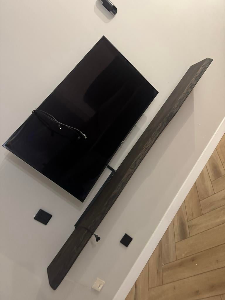Mooie TV kast plank, Ophalen, 150 tot 200 cm, Zo goed als nieuw, Minder dan 25 cm