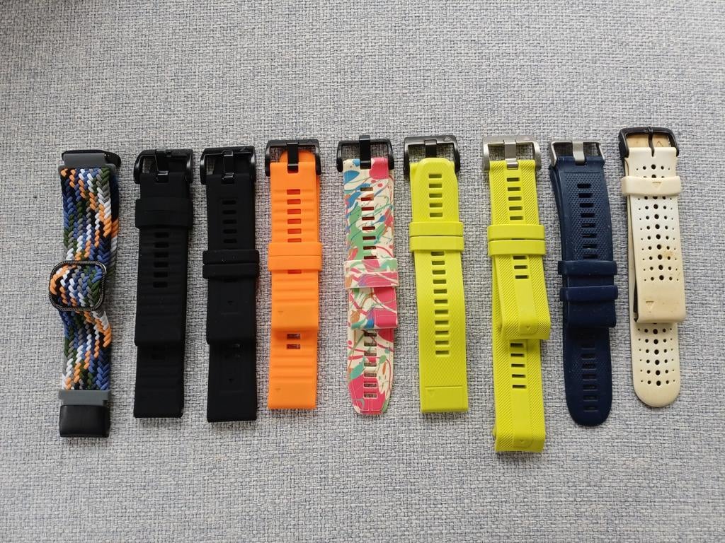 Garmin Quickfit bandjes - 22mm - Nieuw en gebruikt, Gebruikt, Zwart, Garmin, Ophalen of Verzenden