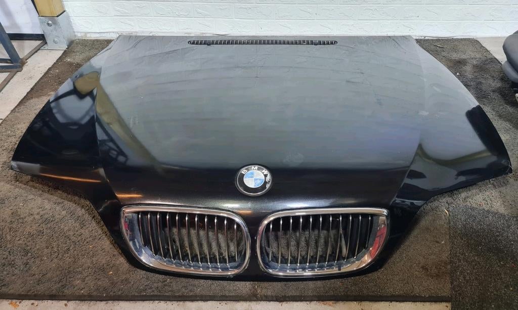 BMW E46 Sedan Touring Facelift Motorkap Zwart Saphirscharz, Auto-onderdelen, Ophalen, Gebruikt, Voor, BMW
