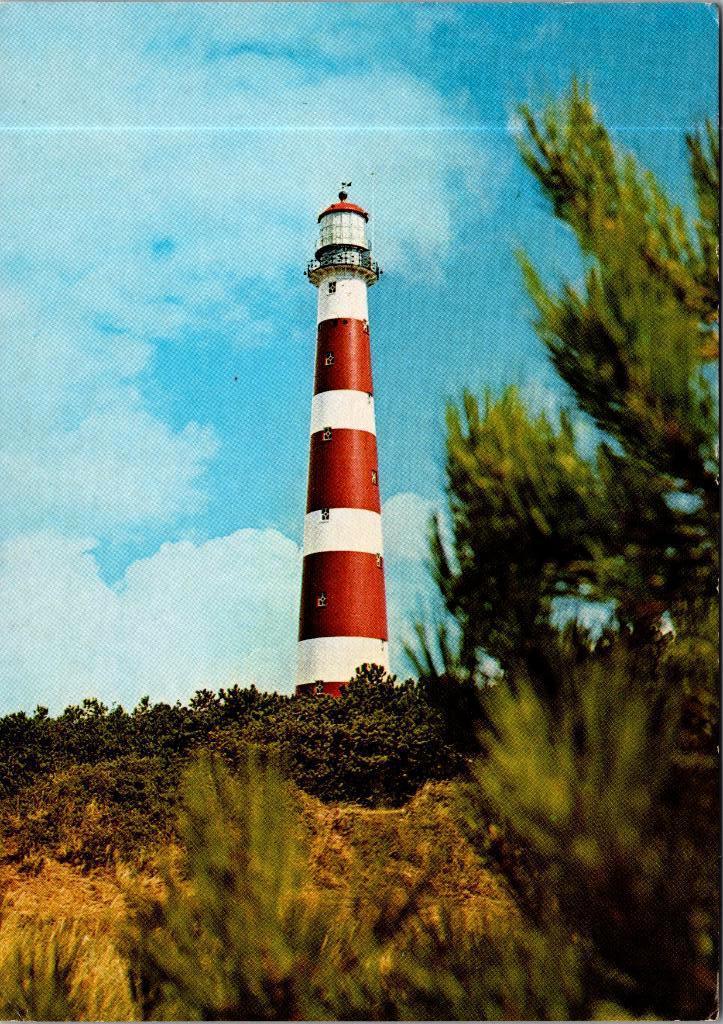 Vuurtoren Ameland - 5 ansichtkaarten, Verzamelen, Ansichtkaarten | Nederland, Verzenden, 1960 tot 1980, Gelopen, Waddeneilanden