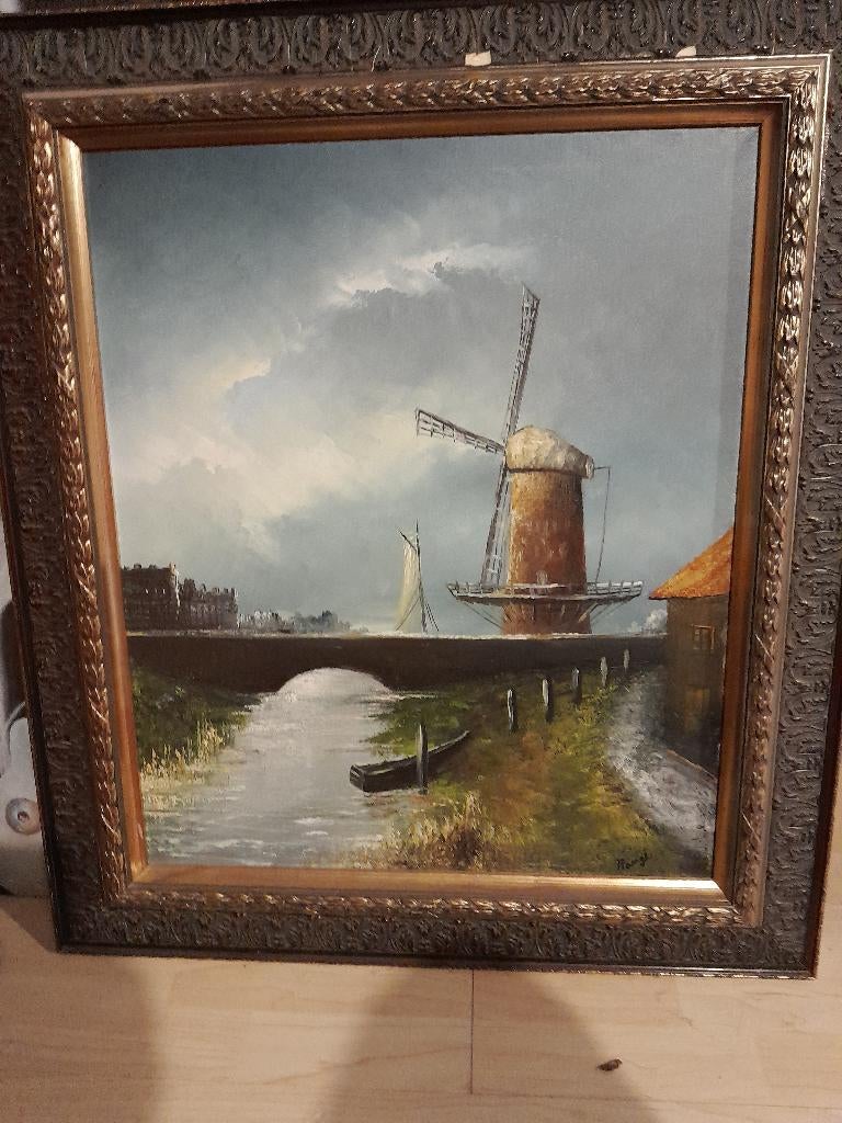 Landschap met molen  Rangé, Ophalen