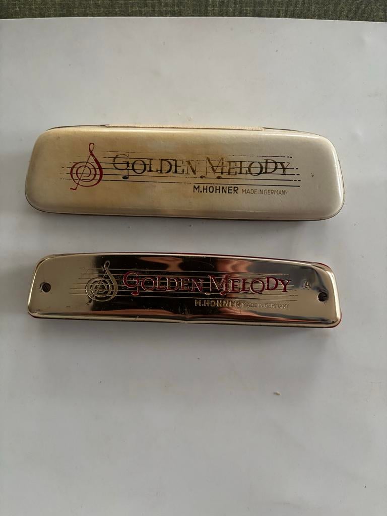 Zeldzame Hohner Golden Melody Mondharmonica, Muziek en Instrumenten, Blaasinstrumenten | Mondharmonica's, Gebruikt, Ophalen of Verzenden