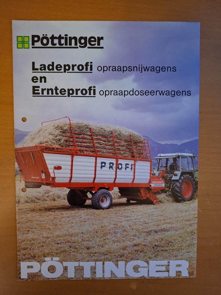 Folder Pöttinger ladeprofi en Ernteprofi, Ophalen of Verzenden, Gelezen, Tractor en Landbouw