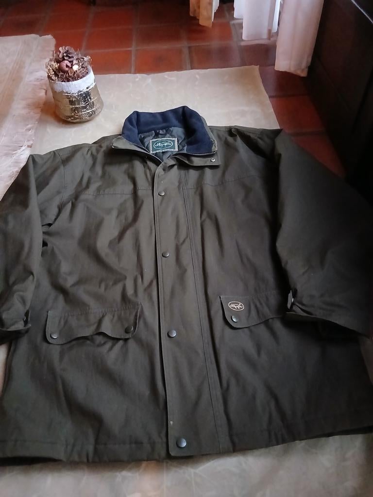 Le Chameau kaki heren jas xl capuchon in kraag -mooie staat, Ophalen of Verzenden, Zo goed als nieuw, Maat 56/58 (XL), Blauw
