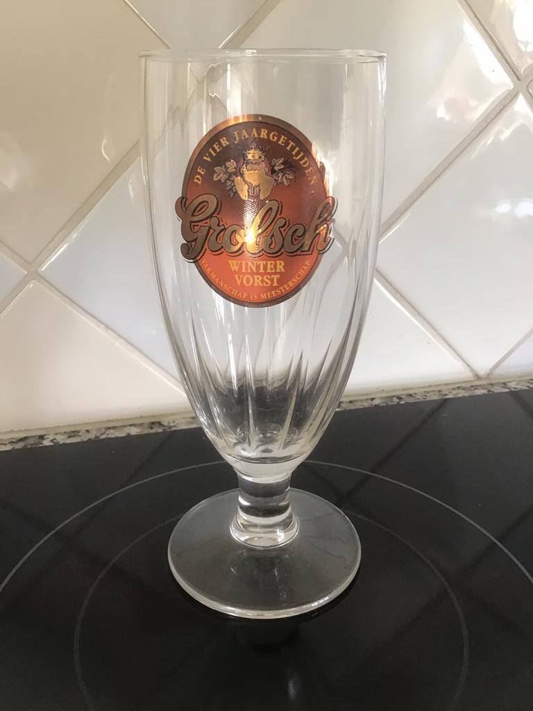 Bierglas Grolsch, Ophalen of Verzenden, Zo goed als nieuw, Bierglas