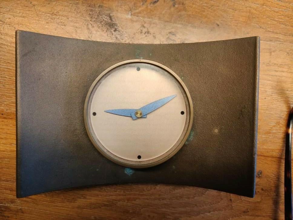 Paul Schudel design klok brons, Ophalen of Verzenden, Staande klok