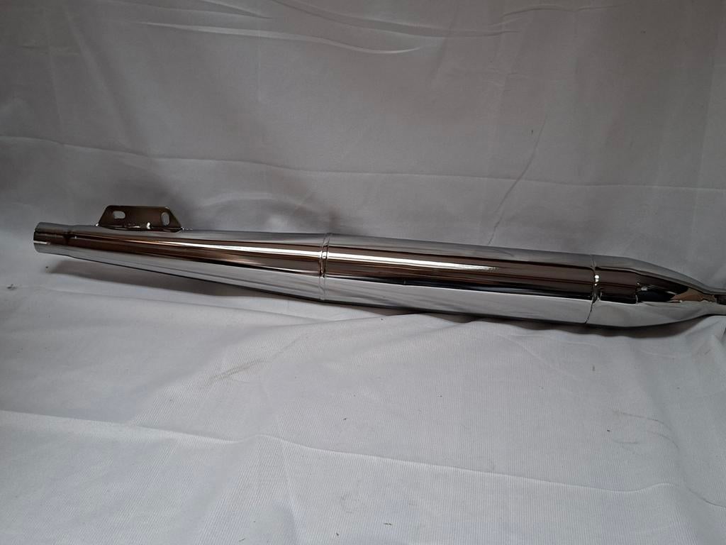 Uitlaatdemper universeel Tomos 2L 3L 4L 28mm sigaar chroom, Overige merken, Tomosmopedparts.nl, Tomosmopedparts.nl, Overige typen