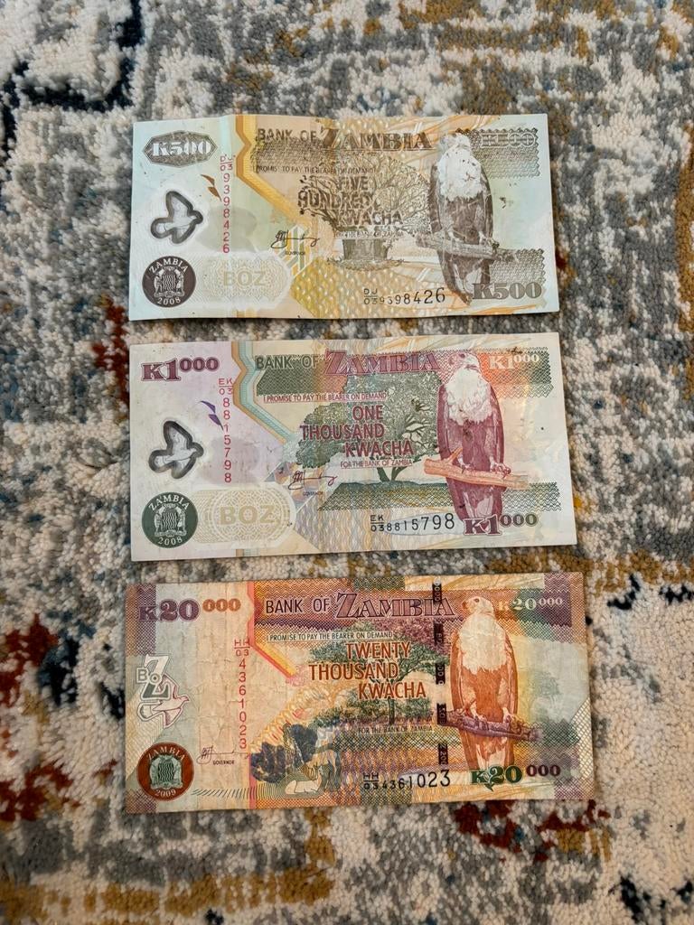 Briefgeld Zambia, Ophalen of Verzenden, Buitenland, Bankbiljetten