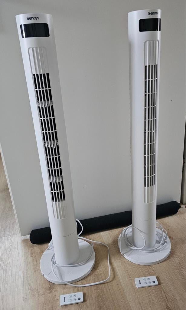 2 toren ventilatoren., Ophalen, Ventilator met afstandsbediening, Zo goed als nieuw, Torenventilator