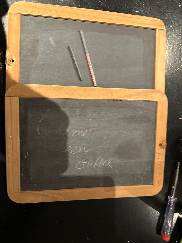 2 oude leitjes met griffel (in 2 stukken), Ophalen of Verzenden, Geschiedenis