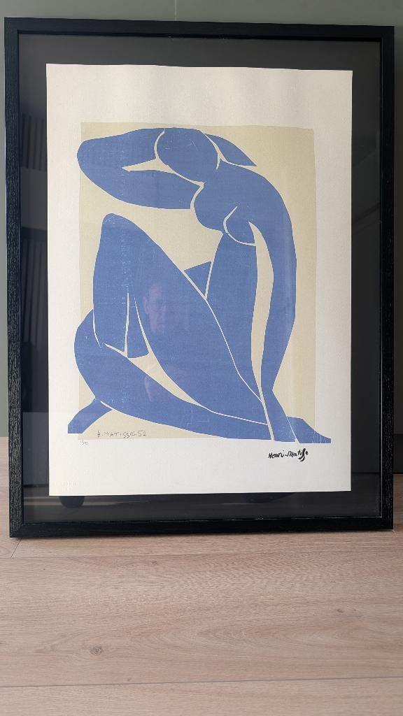 Henri Matisse Blue Nude II originele litho 50x70 ingelijst, Antiek en Kunst, Kunst | Litho's en Zeefdrukken, Ophalen