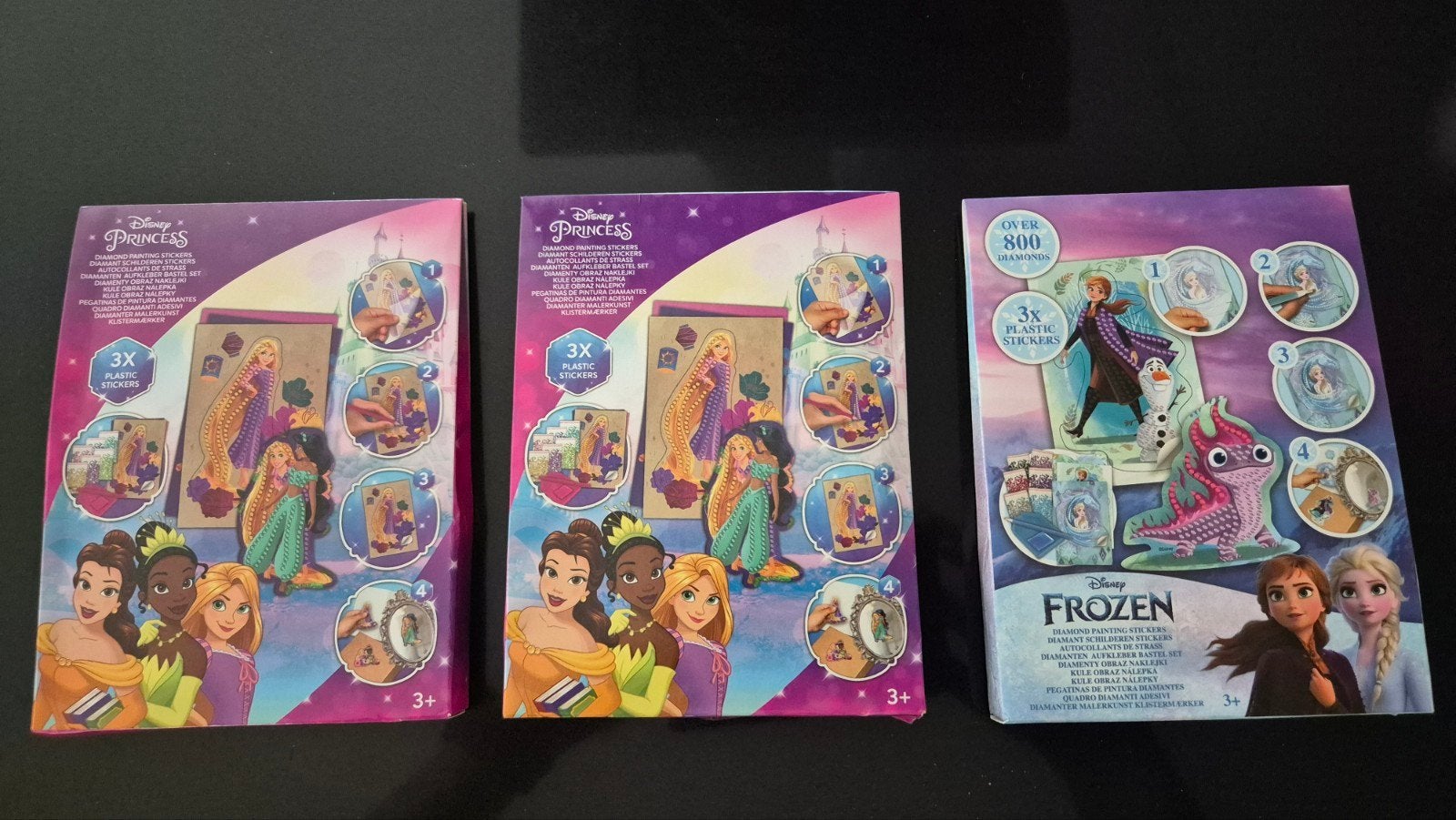 Disney Diamond Painting Stickers Princess & Frozen (3 stuks), Ophalen, Nieuw, Knutselen