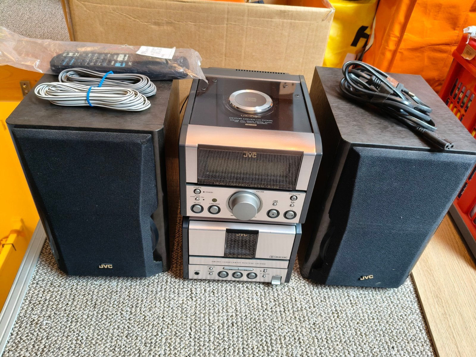 JVC Micro Component System UX-D66 Installatie Set, Gebruikt, Tuner of Radio, JVC, Ophalen of Verzenden