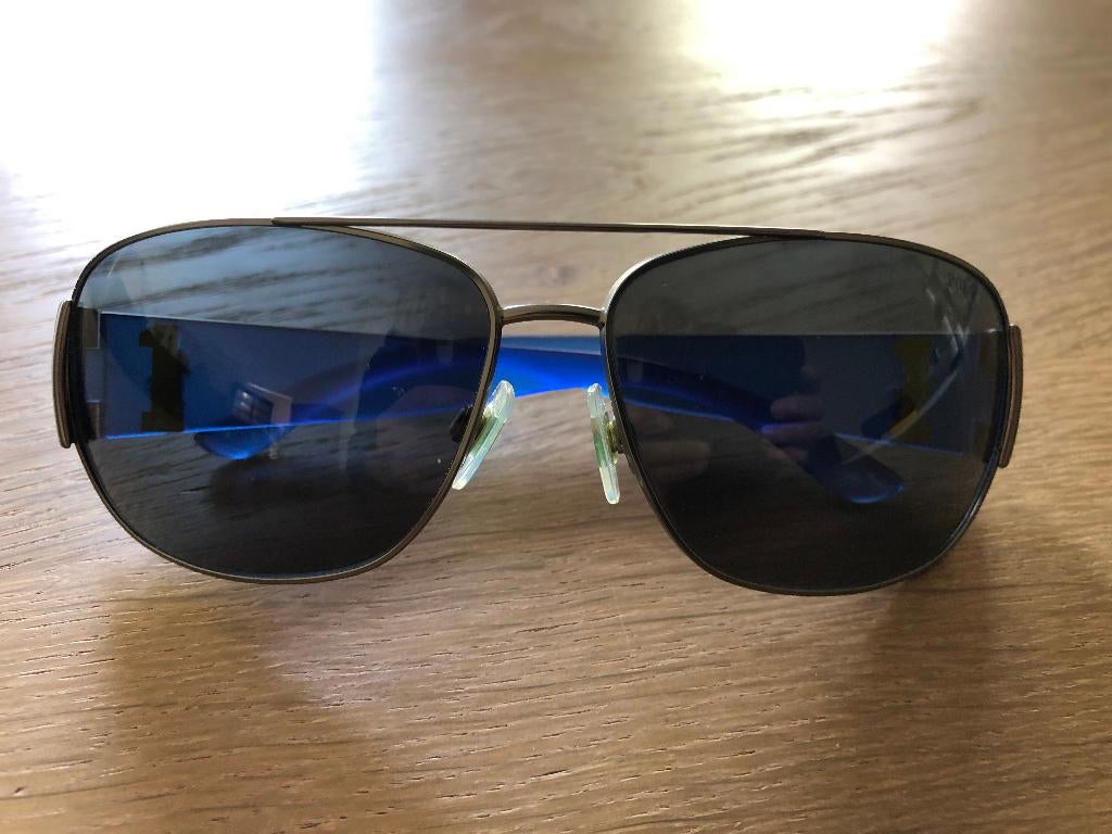 Zonnebril Ralph Lauren Polo met Police brillenkoker, Overige merken, Zonnebril, Blauw, Ophalen of Verzenden