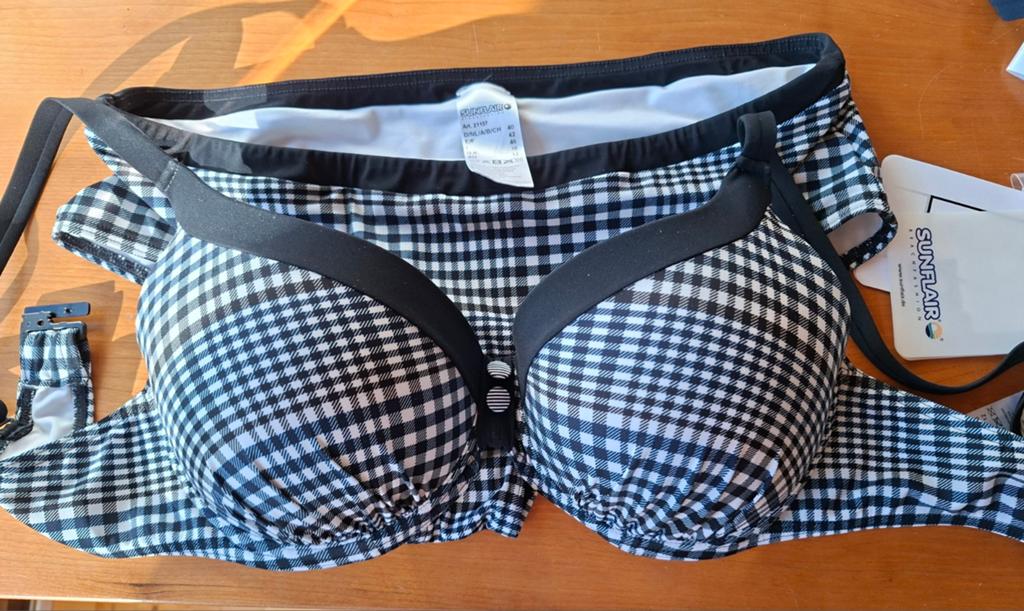 Sunflair Bikini Zwart-Wit Geruit 40 D-Cup, Zwart, Nieuw, Ophalen of Verzenden, Sunflair
