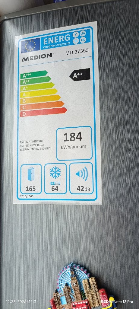Koelkast, Witgoed en Apparatuur, Zonder vriesvak, 200 liter of meer, Zo goed als nieuw, Energieklasse A of zuiniger