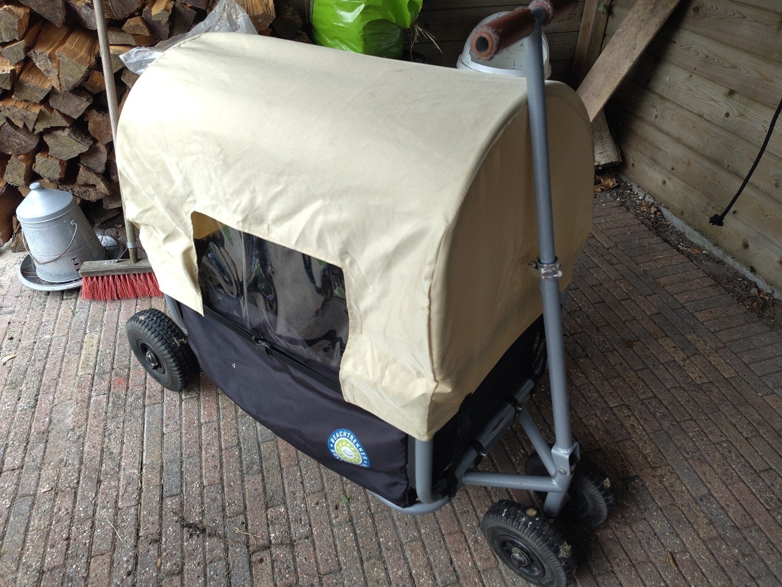 Beachtrekker Bollerwagen inklapbaar met huif, Ophalen of Verzenden, Opvouwbaar