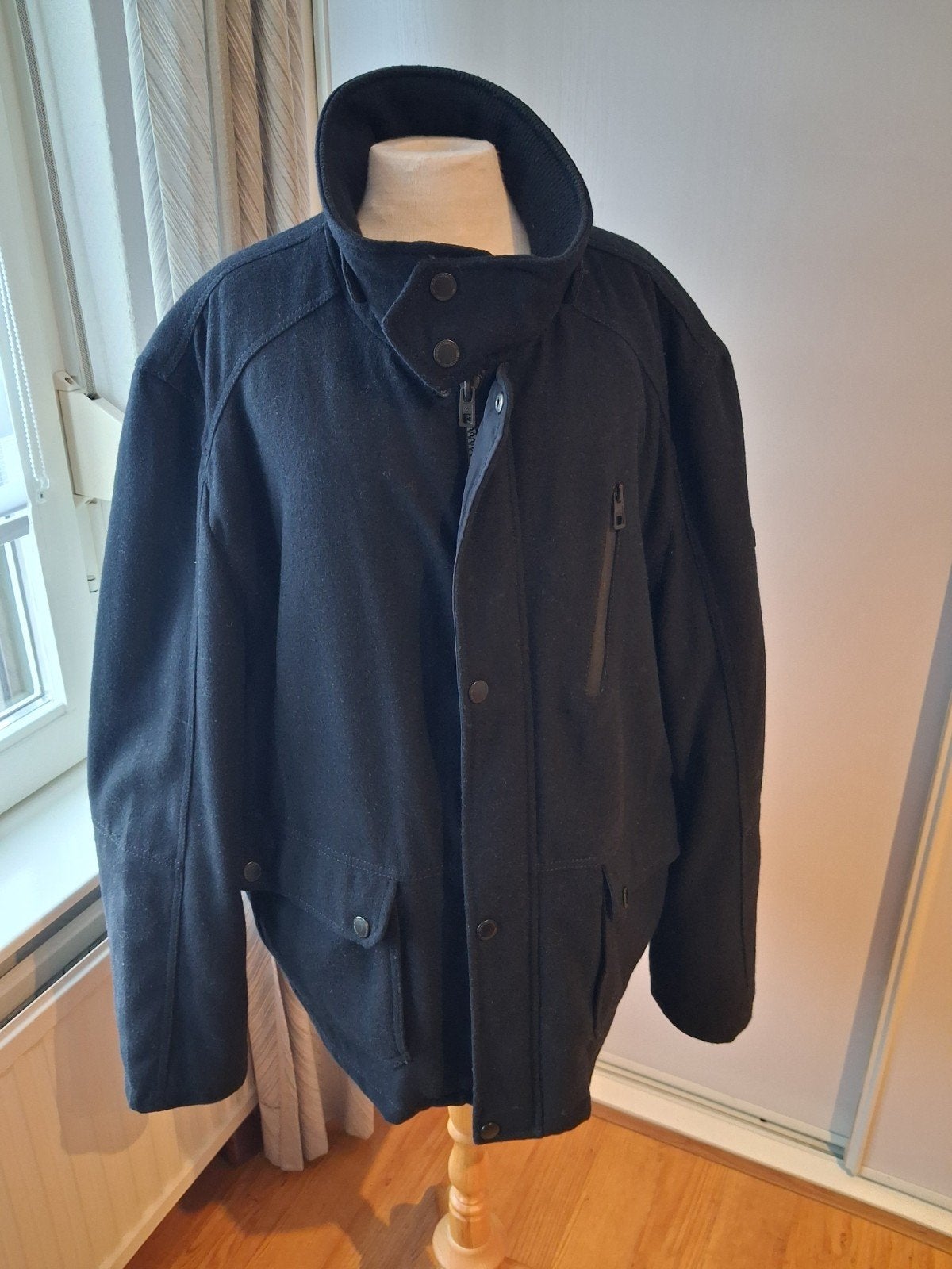 MOOIE ANGELO LITRICO BLAUWE HEREN WINTERJAS MAAT EL, Maat 52/54 (L), Blauw, Angelo Litrico, Ophalen of Verzenden