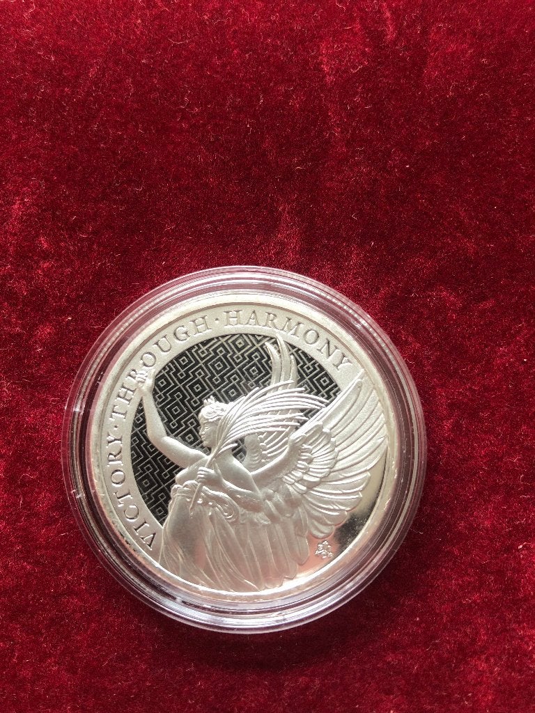 1oz zilver “The Queen’s Virtues” Victory 2021, Ophalen of Verzenden, Zilver