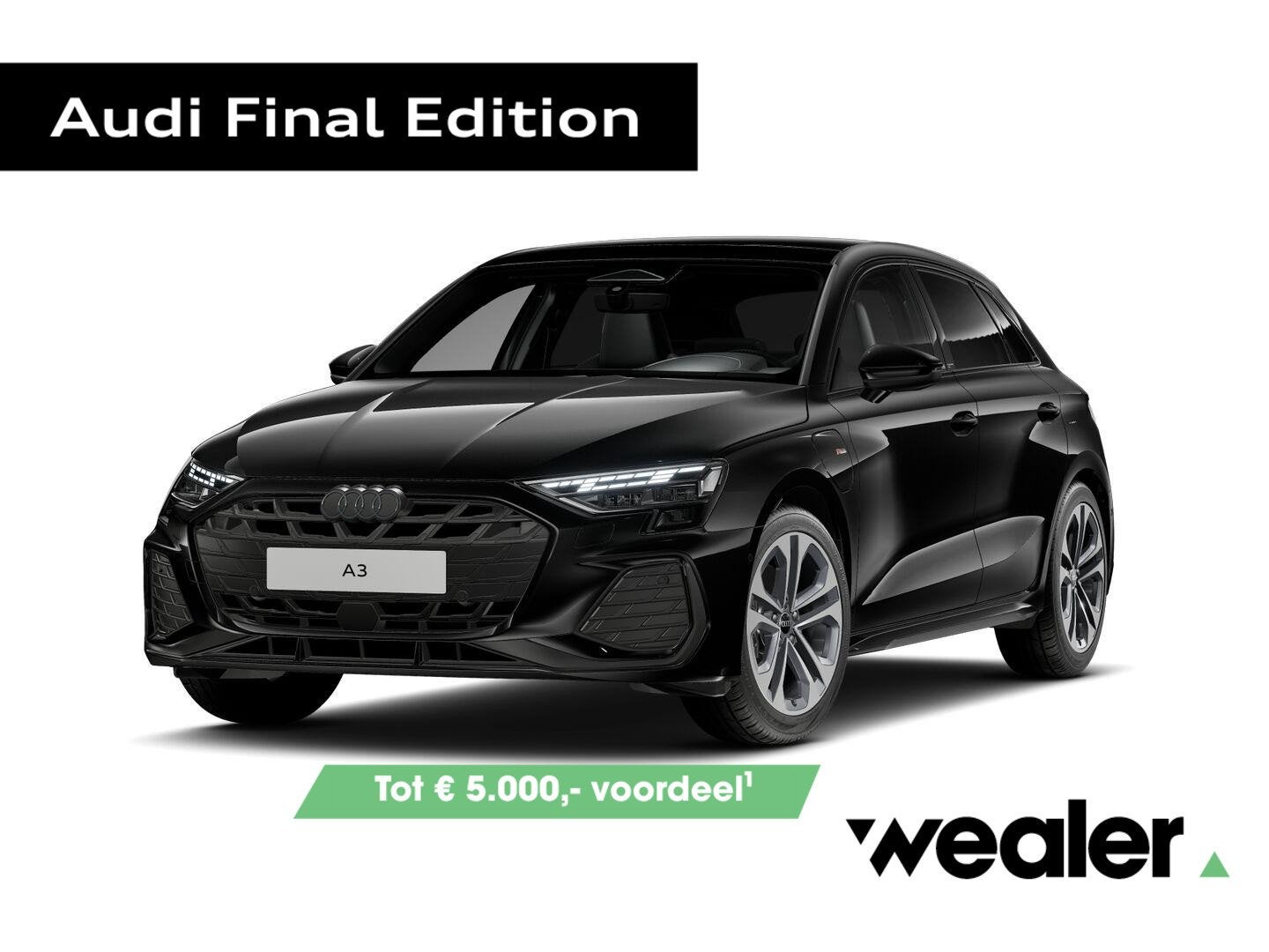Audi A3 Sportback S edition 40 TFSI e 150 kW / 204 PK Sportb, Auto's, 1498 cc, 4 cilinders, 150 pk, Leder en Stof