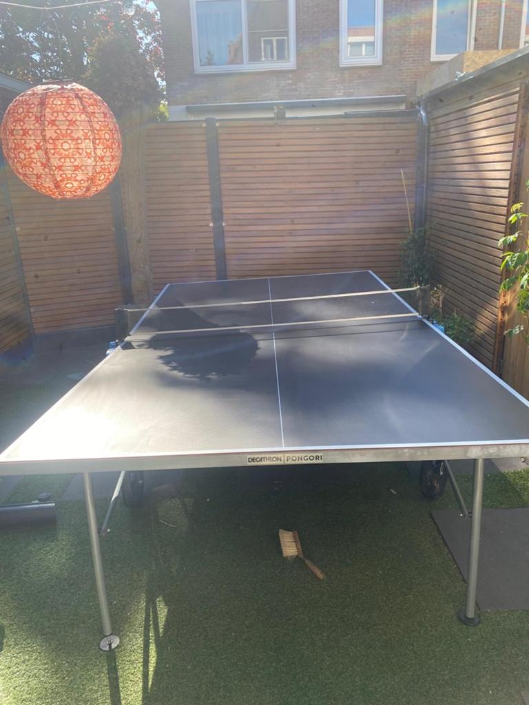 Decathlon Pongori PPT 500 Outdoor Tafeltennistafel, Ophalen, Gebruikt, Tafel Outdoor, Inklapbaar