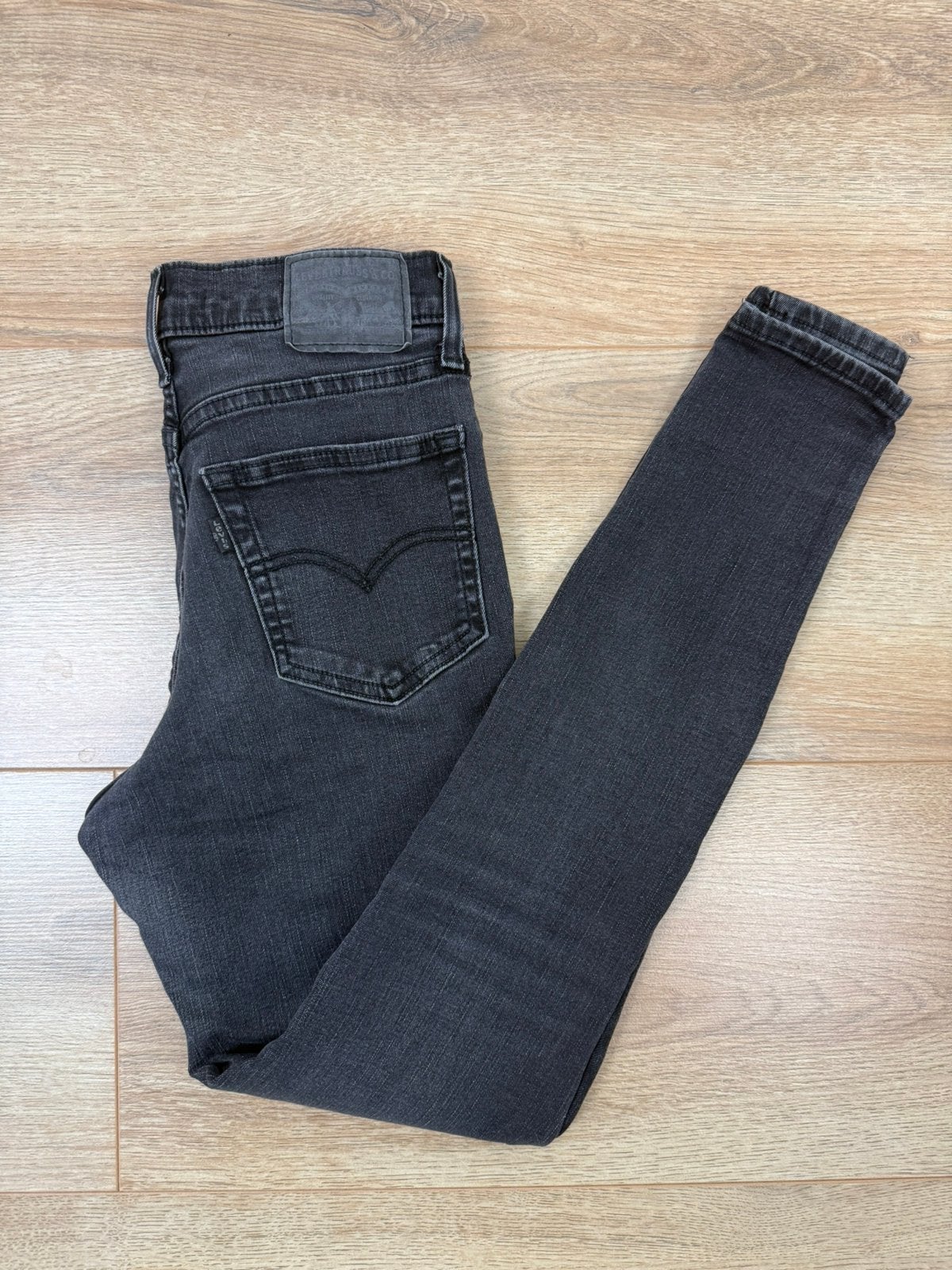 Levi’s 720 High Rise Super Skinny Jeans Dames Zwart W27, Ophalen of Verzenden, Zo goed als nieuw, Zwart, W27 (confectie 34) of kleiner
