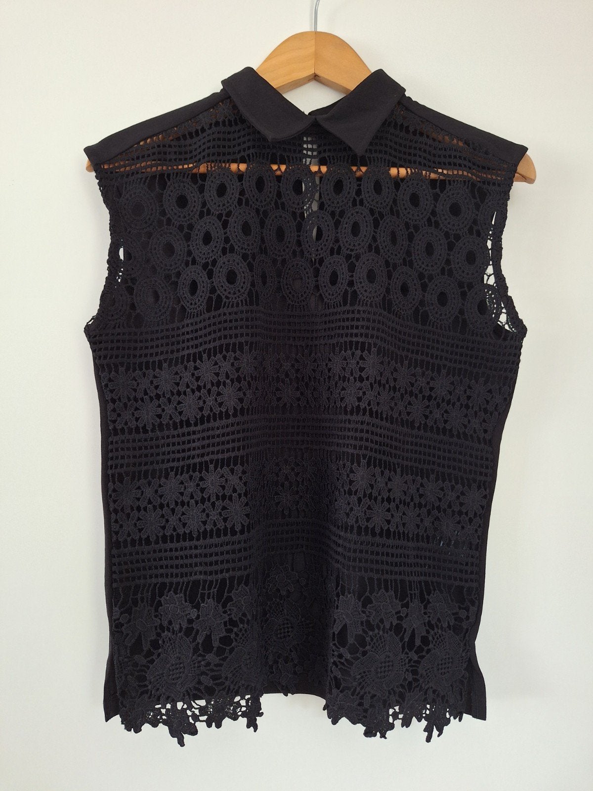 Mooie bewerkte top zwart van Eksept/Shoeby mt. XS/34 €10,-, Zwart, Ophalen of Verzenden, Zo goed als nieuw, Shoeby