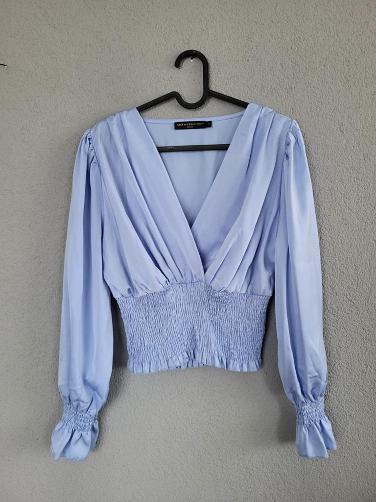 Amy & Clo in Vogue satijnen blouse maat S, Nieuw, Vogue, Lange mouw, Maat 36 (S)