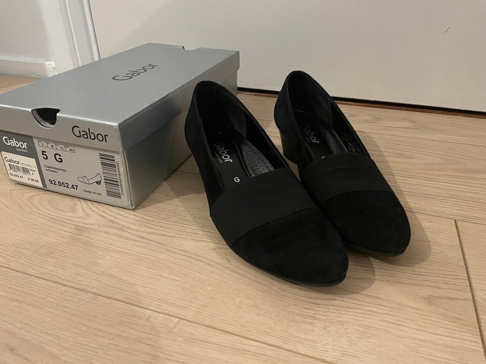 Gabor Zwarte Suède Pumps Maat 38, Pumps, Zwart, Ophalen of Verzenden, Zo goed als nieuw
