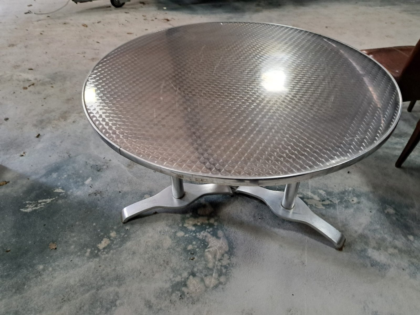 Ronde rvs tafel, Ophalen of Verzenden, Rond